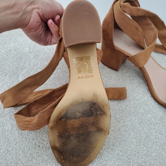 Aldo ankle lace suede block heel sandal - Picture 8 of 10